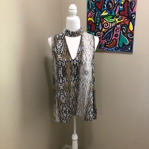 Karlie snakeskin print tunic top